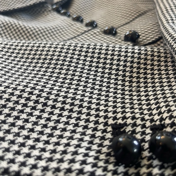 VTG Nine West Workwear 6 Two-Piece Suit Houndstooth Black & White Academia - Picture 7 of 16